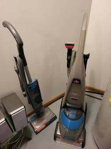 lot 227 image: Bissell DeepClean Premier Carpet Cleaner and Steam & Sweep Floor Cleaner