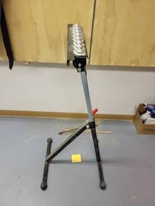 lot 228 image: Adjustable Conveyor Roller Stand with Ball Transfer Top