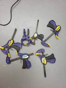 lot 231 image: Set of 5 Irwin Quick-Grip Clamps Assorted Sizes