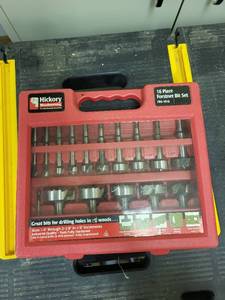lot 240 image: Hickory Woodworking 16 Piece Forstner Bit Set FBS-1016
