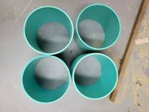 lot 258 image: Set of 4 Charlotte SDR-35 6-Inch PVC Sewer Pipe Sections