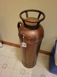 lot 380 image: Vintage Buffalo Copper Fire Extinguisher