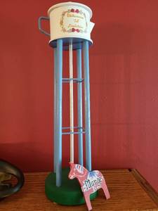 lot 397 image: Mark Ostrom Swedish Lindstrom Water Tower Model with Dala Horse