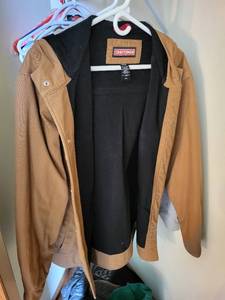 lot 410 image: Craftsman Brown Hooded Jacket and Carhartt Gray Pullover Hoodie