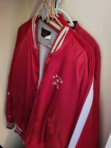 lot 418 image: Set of 3 Red Jackets in Assorted Styles and Sizes