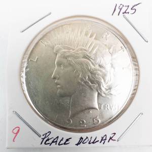 lot 9 image: 1925 Peace Dollar