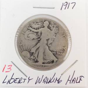 lot 13 image: 1917 Walking Liberty Half
