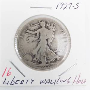 lot 16 image: 1927-S Walking Liberty Half