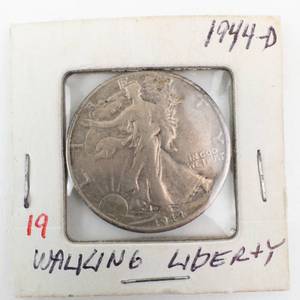 lot 19 image: 1944-D Walking Liberty Half
