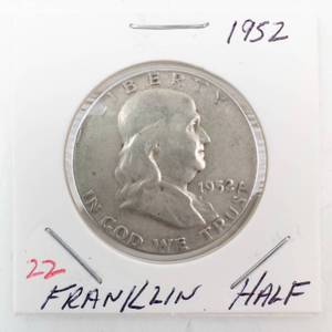 lot 22 image: 1952 Franklin Half