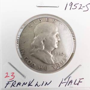 lot 23 image: 1952-S Franklin Half