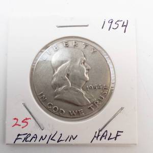 lot 25 image: 1954 Franklin Half