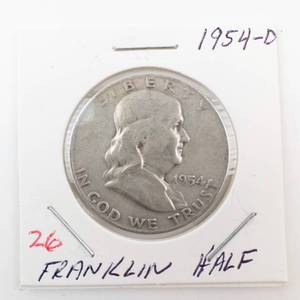 lot 26 image: 1954-D Franklin Half