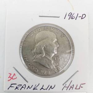 lot 30 image: 1961-D Franklin Half
