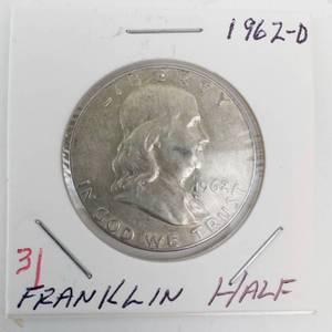 lot 31 image: 1962-D Franklin Half