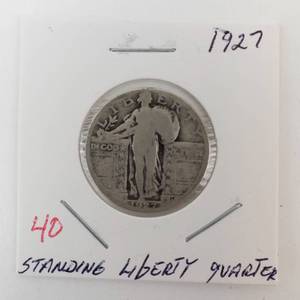 lot 40 image: 1927 Standing Liberty Quarter