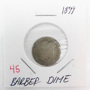lot 45 image: 1899 Barber Dime