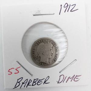 lot 55 image: 1912 Barber Dime
