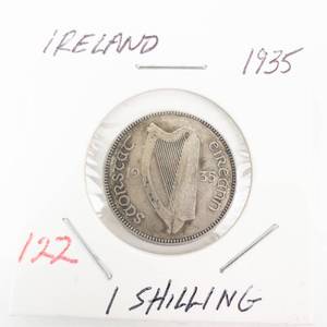 lot 122 image: Irish silver 1935 1 Shilling