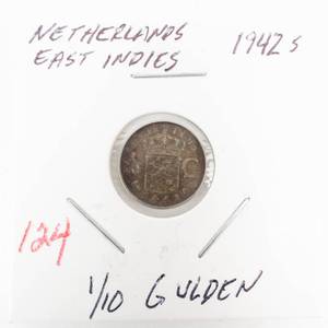 lot 124 image: Netherlands East Indies silver 1942s 110 Gulden