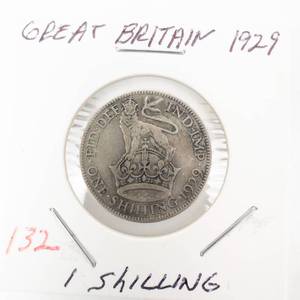 lot 132 image: Great Britian silver 1929 1 Shilling