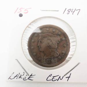 lot 155 image: 1847 US Large Cent