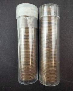 lot 168 image: 2 rolls of mixed date wheat cents