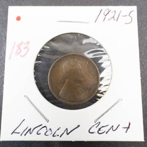 lot 183 image: 1921-S Lincoln Cent