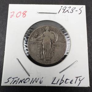lot 208 image: 1928-S Standing Liberty quarter