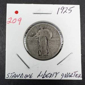 lot 209 image: 1925 Standing Liberty quarter