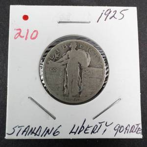 lot 210 image: 1925 Standing Liberty quarter