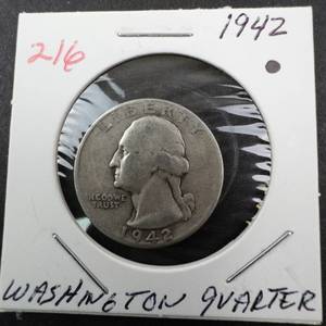 lot 216 image: 1942 Washington quarter