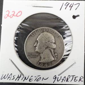 lot 220 image: 1947 Washington quarter