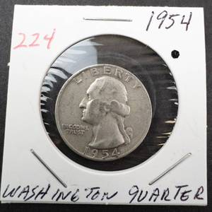 lot 224 image: 1954 Washington quarter