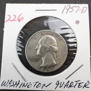 lot 226 image: 1957-D Washington quarter