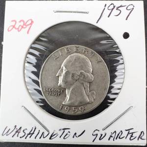 lot 229 image: 1959 Washington quarter