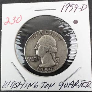 lot 230 image: 1959-D Washington quarter