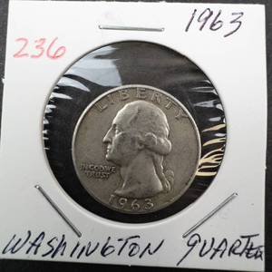 lot 236 image: 1963 Washington quarter