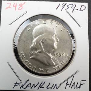 lot 248 image: 1959-D Franklin half dollar