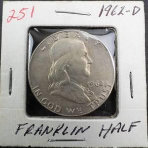 lot 251 image: 1962-D Franklin half dollar