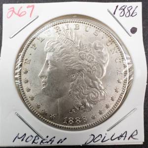 lot 267 image: 1886 Morgan dollar