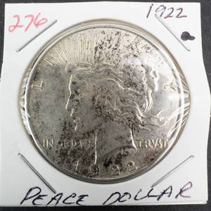 lot 276 image: 1922 Peace dollar