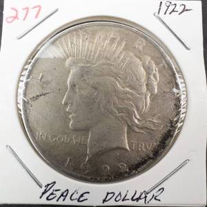 lot 277 image: 1922 Peace dollar