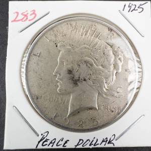 lot 283 image: 1925 Peace dollar