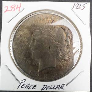 lot 284 image: 1925 Peace dollar