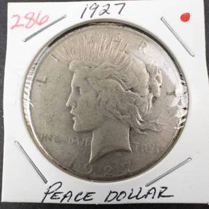 lot 286 image: 1927 Peace dollar