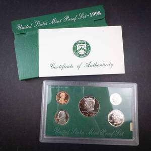 lot 308 image: 1998 US Mint Proof Set
