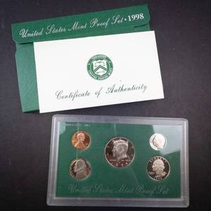lot 309 image: 1998 US Mint Proof Set