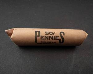 lot 334 image: 1943-D Steel Wheat Penny Full Roll