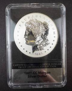 lot 344 image: 1889-CC Morgan Silver Dollar - Carson City Mint (Private Mint Limited Edition) American Mint (Not Legal Tender)